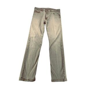 Dearborn Jeans Mens Khaki Straight-Leg Size 33 Made In Chicago